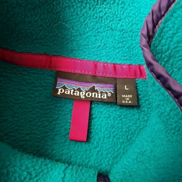 PATAGONIA Fleece Snap-T Turquoise Pullover (US L) - Picture 2 of 3